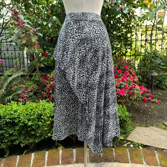 Alice + Olivia Danita Double Layer A-Line Skirt Black Sz 2
